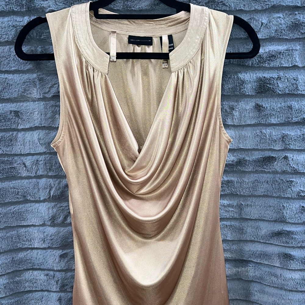 New York and Company Gold sleeveless top